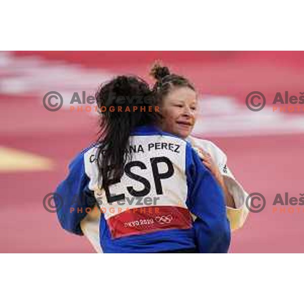 Tina Trstenjak fights of eight-final of Women’s Judo -63 category at Tokyo 2020 Summer Olympic Games, Japan on July 27, 2021