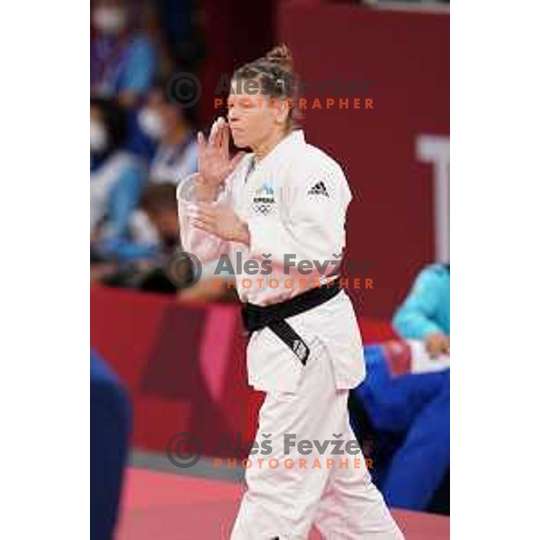 Tina Trstenjak fights of eight-final of Women’s Judo -63 category at Tokyo 2020 Summer Olympic Games, Japan on July 27, 2021