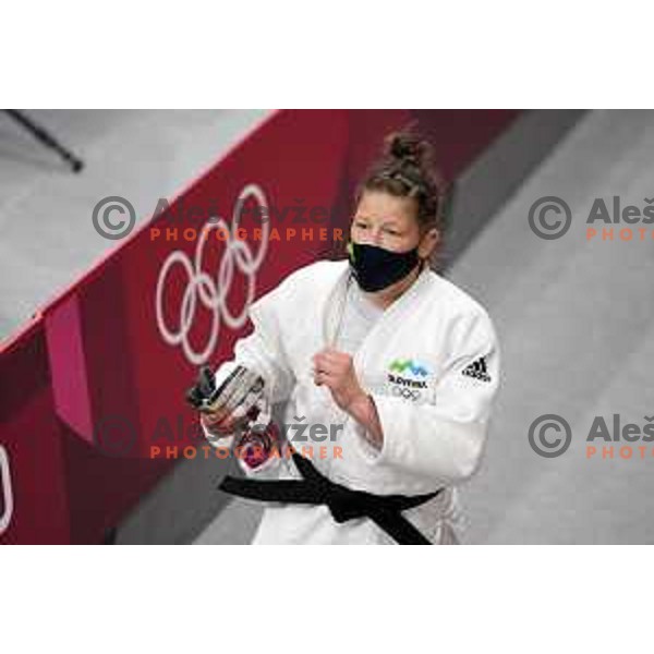 Tina Trstenjak fights of eight-final of Women’s Judo -63 category at Tokyo 2020 Summer Olympic Games, Japan on July 27, 2021