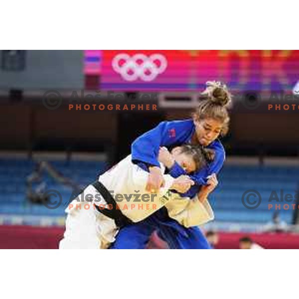 Tina Trstenjak fights of quarter-final of Women’s Judo -63 category vs A.Barrios (VEN) at Tokyo 2020 Summer Olympic Games, Japan on July 27, 2021