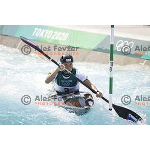 Eva Tercelj competes in Women’s kayak K-1 semi-final at Tokyo 2020 Summer Olympic Games, Japan on July 27, 2021