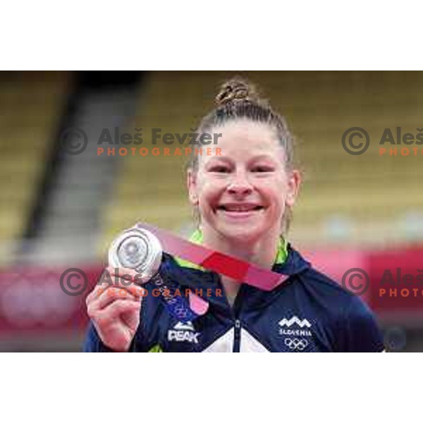 Tina Trstenjak, Olympic silver medalist in Women’s Judo -63 category at Tokyo 2020 Summer Olympic Games, Japan on July 27, 2021