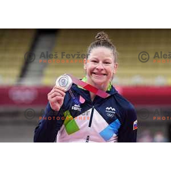Tina Trstenjak, Olympic silver medalist in Women’s Judo -63 category at Tokyo 2020 Summer Olympic Games, Japan on July 27, 2021