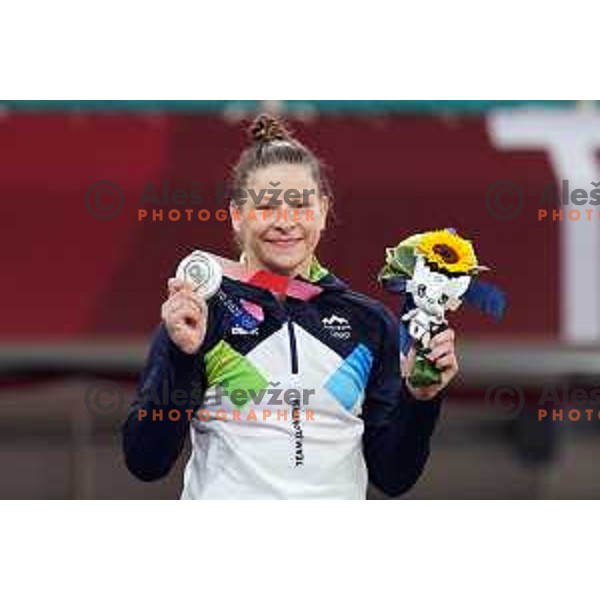 Tina Trstenjak, Olympic silver medalist in Women’s Judo -63 category at Tokyo 2020 Summer Olympic Games, Japan on July 27, 2021