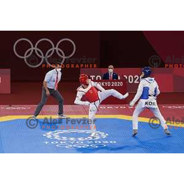 Ivan Konrad Trajkovic (SLO) fights for bronze medal in Men’s Taekwondo +80 kg at Tokyo 2020 Summer Olympic Games, Japan on July 27, 2021