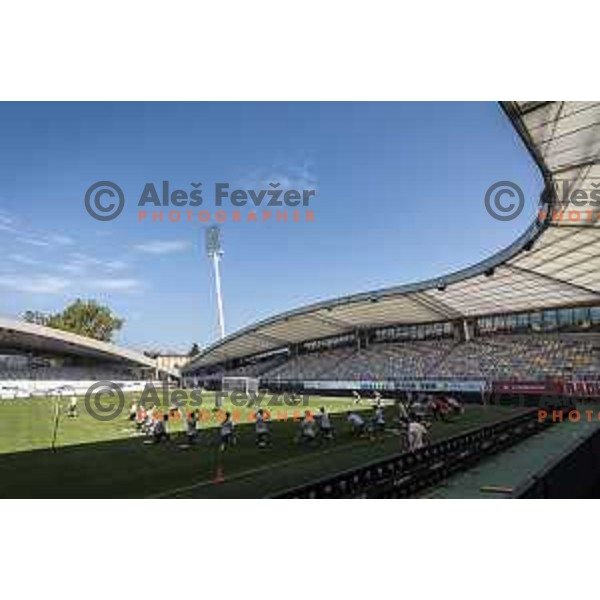 Players of Maribor during practice prior to UEFA Conference League quailfier football match between Hammerby in Ljudski vrt, Maribor, Slovenia on July 28, 2021