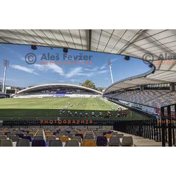 Players of Maribor during practice prior to UEFA Conference League quailfier football match between Hammerby in Ljudski vrt, Maribor, Slovenia on July 28, 2021