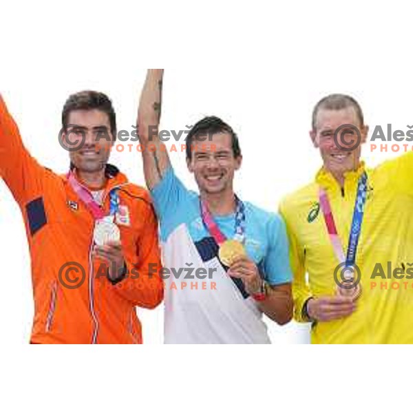 Primoz Roglic (SLO) Olympic Time Trial champion (44.2 km) at Fuji International Speedway at Tokyo 2020 Summer Olympic Games, Japan on July 28, 2021