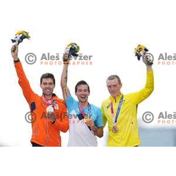 Primoz Roglic (SLO) Olympic Time Trial champion (44.2 km) at Fuji International Speedway at Tokyo 2020 Summer Olympic Games, Japan on July 28, 2021