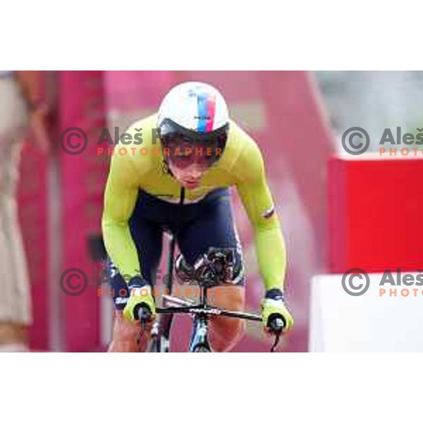 Primoz Roglic (SLO) Olympic Time Trial champion (44.2 km) at Fuji International Speedway at Tokyo 2020 Summer Olympic Games, Japan on July 28, 2021