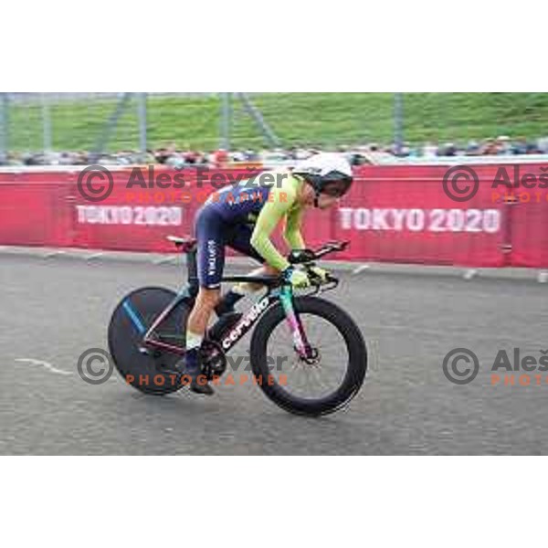 Primoz Roglic (SLO) Olympic Time Trial champion (44.2 km) at Fuji International Speedway at Tokyo 2020 Summer Olympic Games, Japan on July 28, 2021
