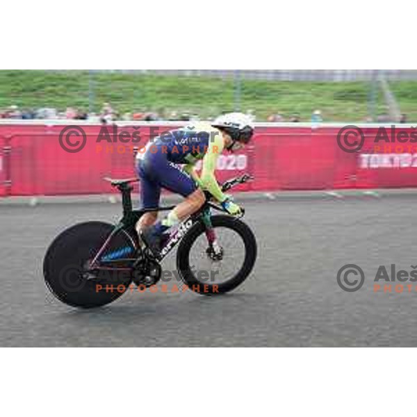 Primoz Roglic (SLO) Olympic Time Trial champion (44.2 km) at Fuji International Speedway at Tokyo 2020 Summer Olympic Games, Japan on July 28, 2021