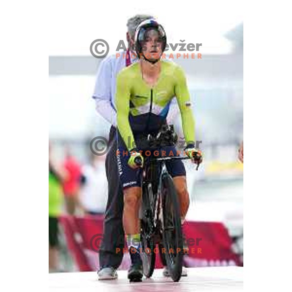 Primoz Roglic (SLO) Olympic Time Trial champion (44.2 km) at Fuji International Speedway at Tokyo 2020 Summer Olympic Games, Japan on July 28, 2021