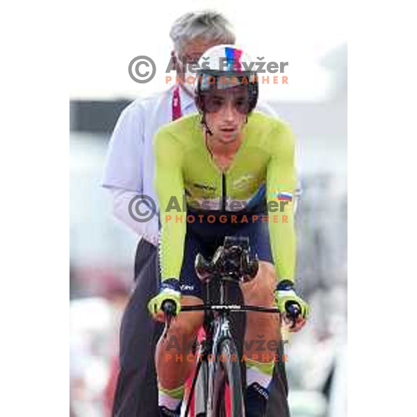 Primoz Roglic (SLO) Olympic Time Trial champion (44.2 km) at Fuji International Speedway at Tokyo 2020 Summer Olympic Games, Japan on July 28, 2021