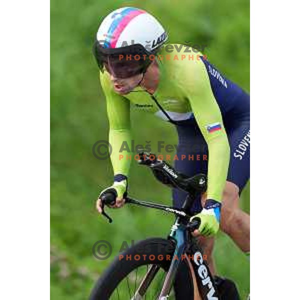 Primoz Roglic (SLO) Olympic Time Trial champion (44.2 km) at Fuji International Speedway at Tokyo 2020 Summer Olympic Games, Japan on July 28, 2021