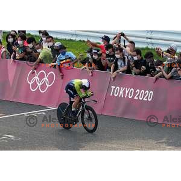 Primoz Roglic (SLO) Olympic Time Trial champion (44.2 km) at Fuji International Speedway at Tokyo 2020 Summer Olympic Games, Japan on July 28, 2021