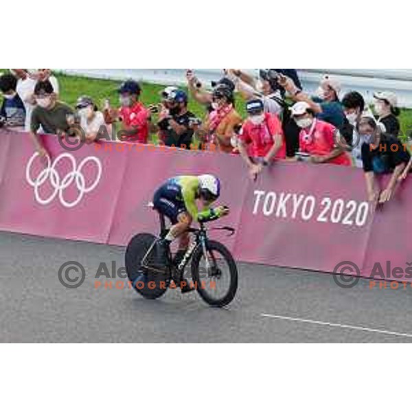 Primoz Roglic (SLO) Olympic Time Trial champion (44.2 km) at Fuji International Speedway at Tokyo 2020 Summer Olympic Games, Japan on July 28, 2021