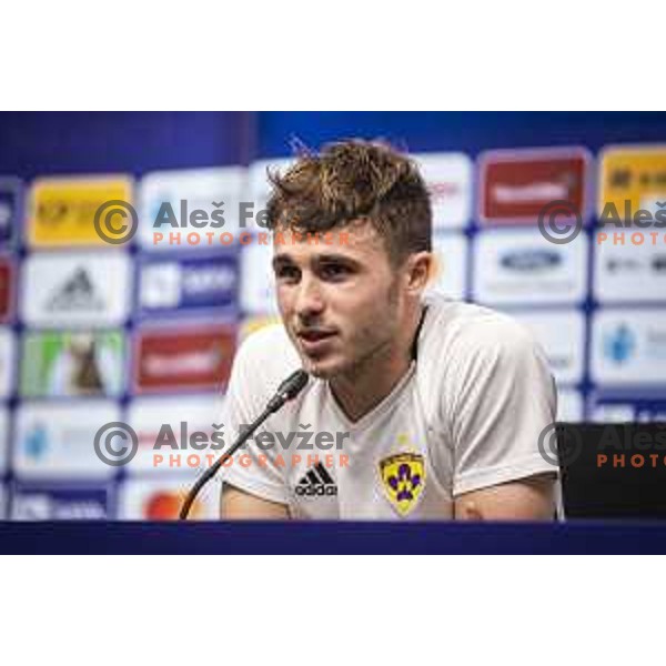 Jan Repas during press conference after UEFA Conference League qualifier football match between Maribor and Hammarby in Ljudski vrt, Maribor, Slovenia on July 29, 2021