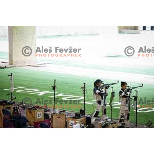 Ziva Dvorsak (SLO) competes in the final of Women’s Rifle 3 positions at Tokyo 2020 Summer Olympic Games, Japan on August 31, 2021