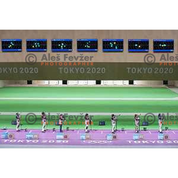 Ziva Dvorsak (SLO) competes in the final of Women’s Rifle 3 positions at Tokyo 2020 Summer Olympic Games, Japan on August 31, 2021