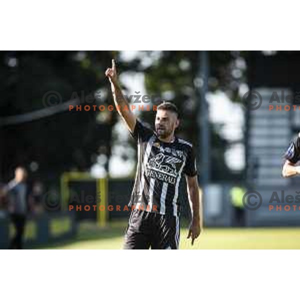 Amadej Marosa celebrating during Prva liga Telemach football match between Mura and Bravo in Fazanerije, Murska Sobota, Slovenia on July 31, 2021