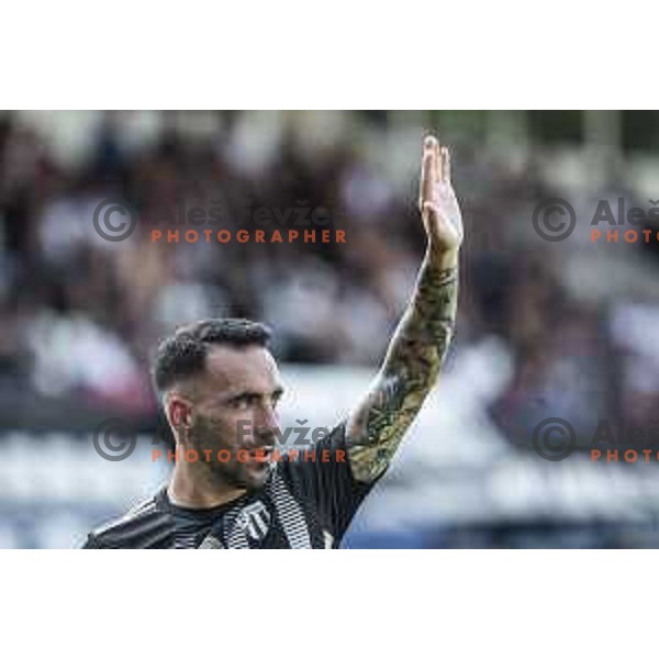 Mitja Lotric in action during Prva liga Telemach football match between Mura and Bravo in Fazanerije, Murska Sobota, Slovenia on July 31, 2021