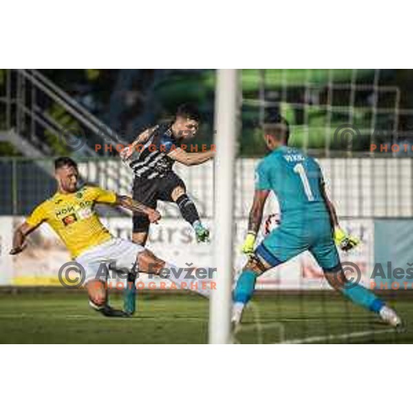 Mihael Klepac in action during Prva liga Telemach football match between Mura and Bravo in Fazanerije, Murska Sobota, Slovenia on July 31, 2021