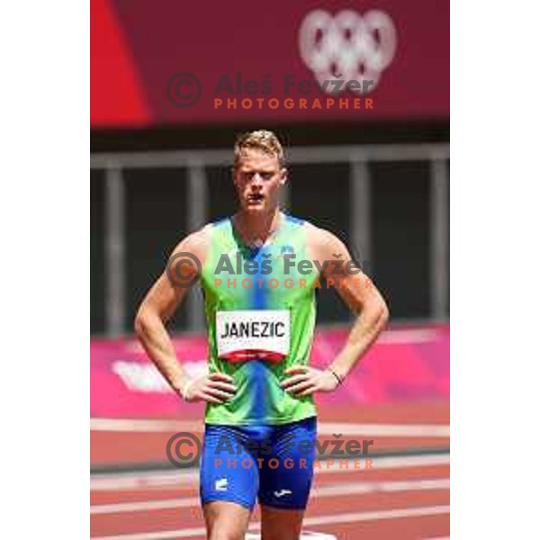 Luka Janezic (SLO) competes in Men’s 400 meters Qualification at Tokyo 2020 Summer Olympic Games, Japan on August 1, 2021