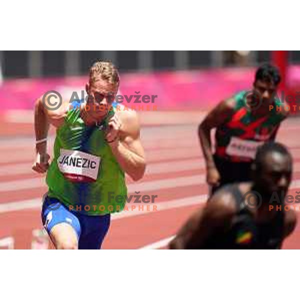 Luka Janezic (SLO) competes in Men’s 400 meters Qualification at Tokyo 2020 Summer Olympic Games, Japan on August 1, 2021