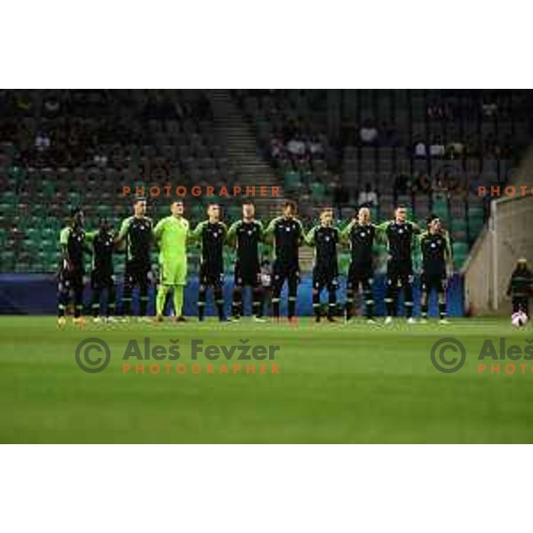 in action during Prva liga Telemach fotball match between Olimpija and Maribor in Ljubljana, Slovenia on August 1, 2021