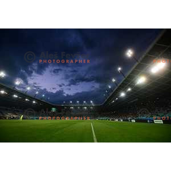 in action during Prva liga Telemach fotball match between Olimpija and Maribor in Ljubljana, Slovenia on August 1, 2021