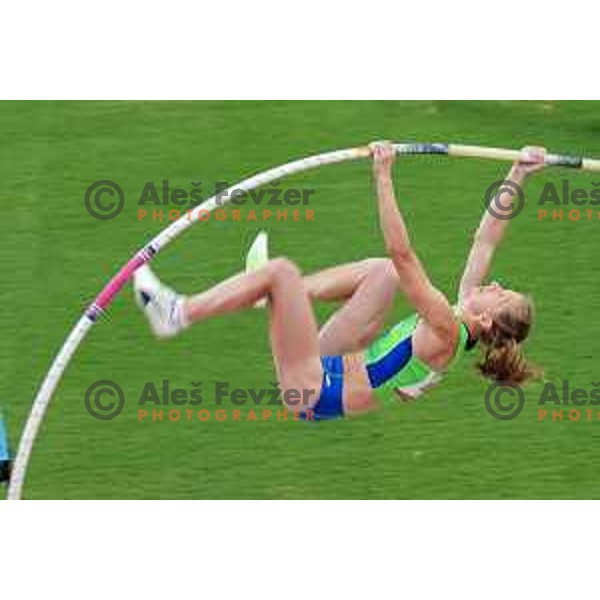 Tina Sutej (SLO) competes in qualification of Women’s Pole Vault at Tokyo 2020 Summer Olympic Games, Japan on August 2, 2021