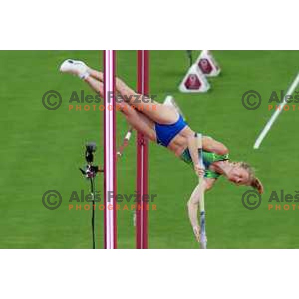 Tina Sutej (SLO) competes in qualification of Women’s Pole Vault at Tokyo 2020 Summer Olympic Games, Japan on August 2, 2021