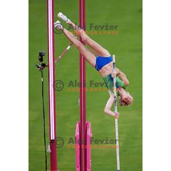 Tina Sutej (SLO) competes in qualification of Women’s Pole Vault at Tokyo 2020 Summer Olympic Games, Japan on August 2, 2021