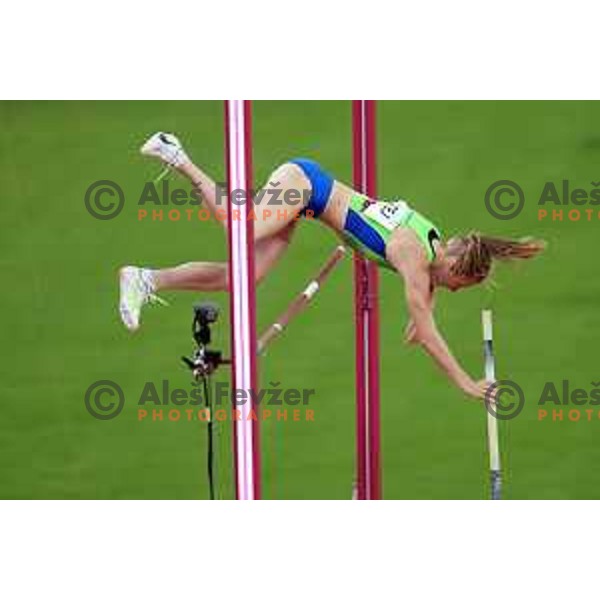 Tina Sutej (SLO) competes in qualification of Women’s Pole Vault at Tokyo 2020 Summer Olympic Games, Japan on August 2, 2021