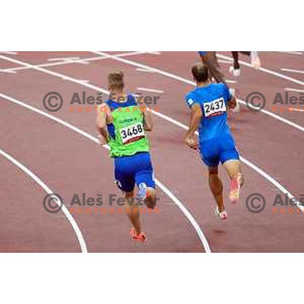 Luka Janezic (SLO) runs in semi-final of Men’s 400 meters at Tokyo 2020 Summer Olympic Games, Japan on August 2, 2021