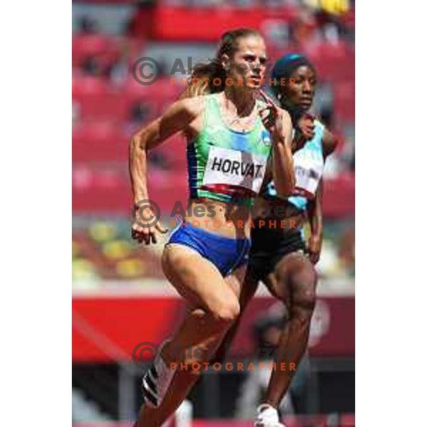 Anita Horvat (SLO) competes in Women’s 400 meters Qualification at Tokyo 2020 Summer Olympic Games, Japan on August 3, 2021