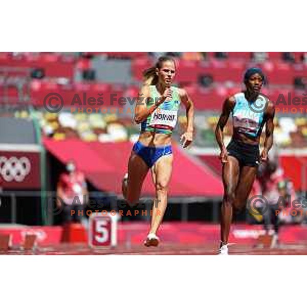 Anita Horvat (SLO) competes in Women’s 400 meters Qualification at Tokyo 2020 Summer Olympic Games, Japan on August 3, 2021