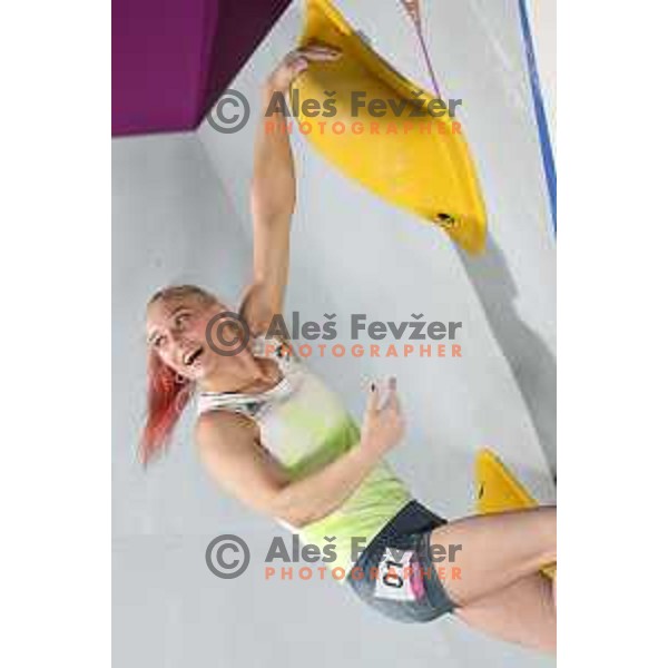 Janja Garnbret (SLO) competes in Qualification of Sports Climbing at Tokyo 2020 Summer Olympic Games, Japan on August 4, 2021