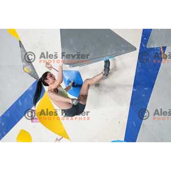 Mia Krampl (SLO) competes in Qualification of Sports Climbing at Tokyo 2020 Summer Olympic Games, Japan on August 4, 2021