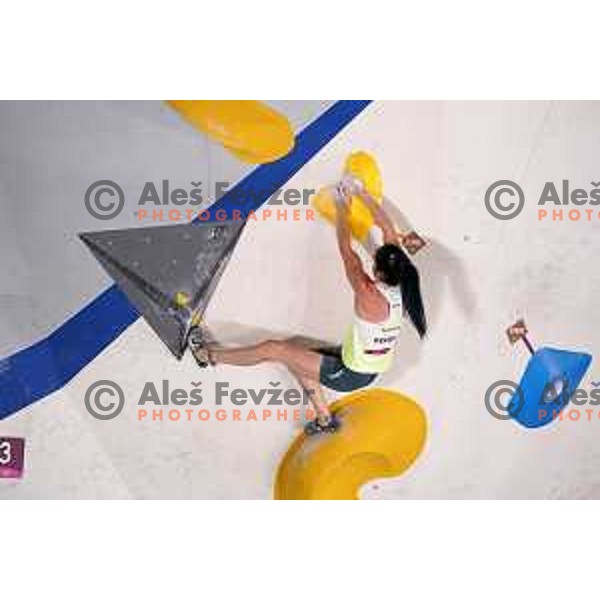 Mia Krampl (SLO) competes in Qualification of Sports Climbing at Tokyo 2020 Summer Olympic Games, Japan on August 4, 2021