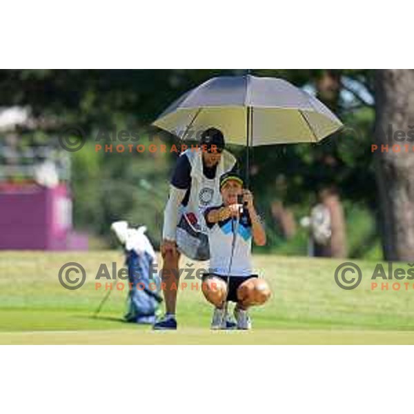 Pia Babnik (SLO) plays in second round of Olympic Golf tournament at Kasumigaseki Country Club at Tokyo 2020 Summer Olympic Games, Japan on August 5, 2021