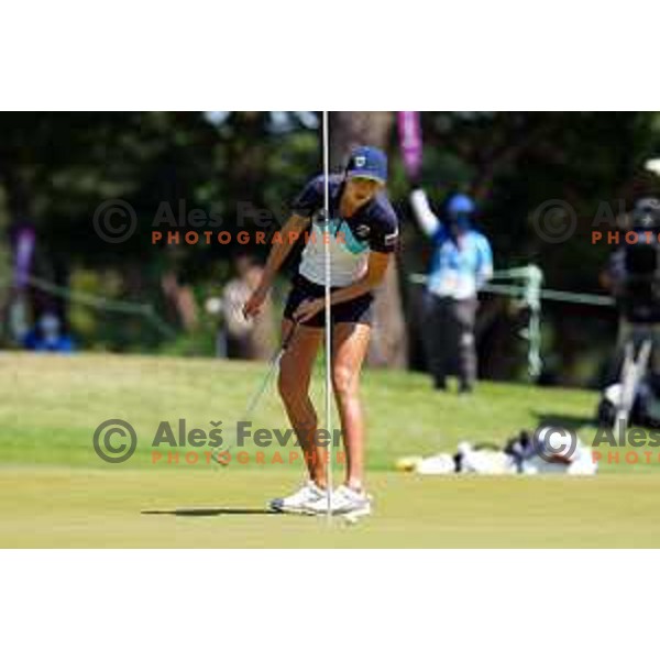 Pia Babnik (SLO) plays in second round of Olympic Golf tournament at Kasumigaseki Country Club at Tokyo 2020 Summer Olympic Games, Japan on August 5, 2021