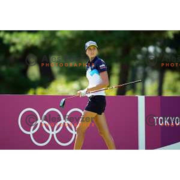 Pia Babnik (SLO) plays in second round of Olympic Golf tournament at Kasumigaseki Country Club at Tokyo 2020 Summer Olympic Games, Japan on August 5, 2021