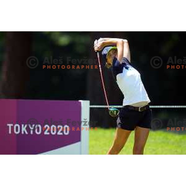 Pia Babnik (SLO) plays in second round of Olympic Golf tournament at Kasumigaseki Country Club at Tokyo 2020 Summer Olympic Games, Japan on August 5, 2021