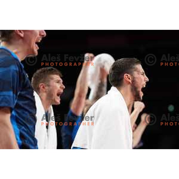 In action during semi-final of Men’s Basketball between Slovenia and France in Saitama Super Arena at Tokyo 2020 Summer Olympic Games, Japan on August 5, 2021