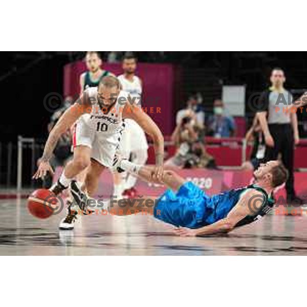 Klemen Prepelic in action during semi-final of Men’s Basketball between Slovenia and France in Saitama Super Arena at Tokyo 2020 Summer Olympic Games, Japan on August 5, 2021