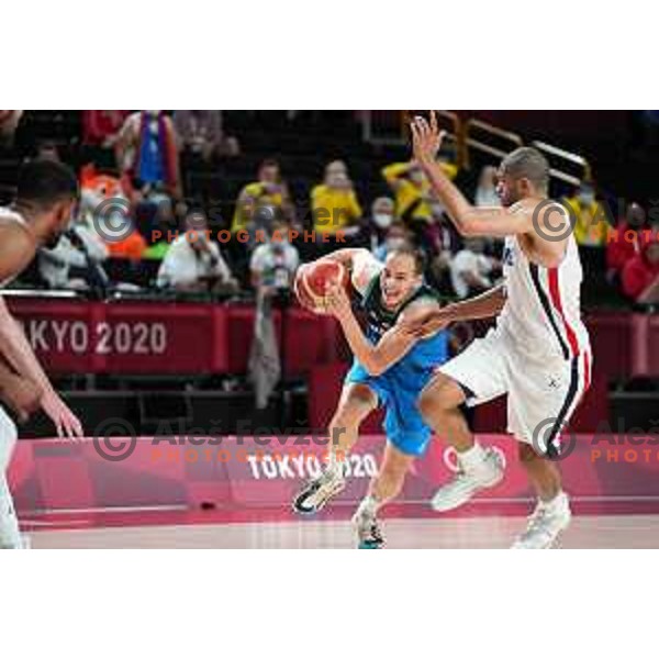Klemen Prepelic in action during semi-final of Men’s Basketball between Slovenia and France in Saitama Super Arena at Tokyo 2020 Summer Olympic Games, Japan on August 5, 2021