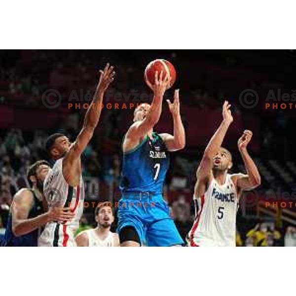 Klemen Prepelic in action during semi-final of Men’s Basketball between Slovenia and France in Saitama Super Arena at Tokyo 2020 Summer Olympic Games, Japan on August 5, 2021