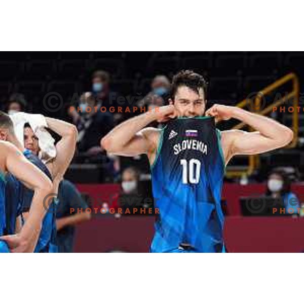 In action during semi-final of Men’s Basketball between Slovenia and France in Saitama Super Arena at Tokyo 2020 Summer Olympic Games, Japan on August 5, 2021